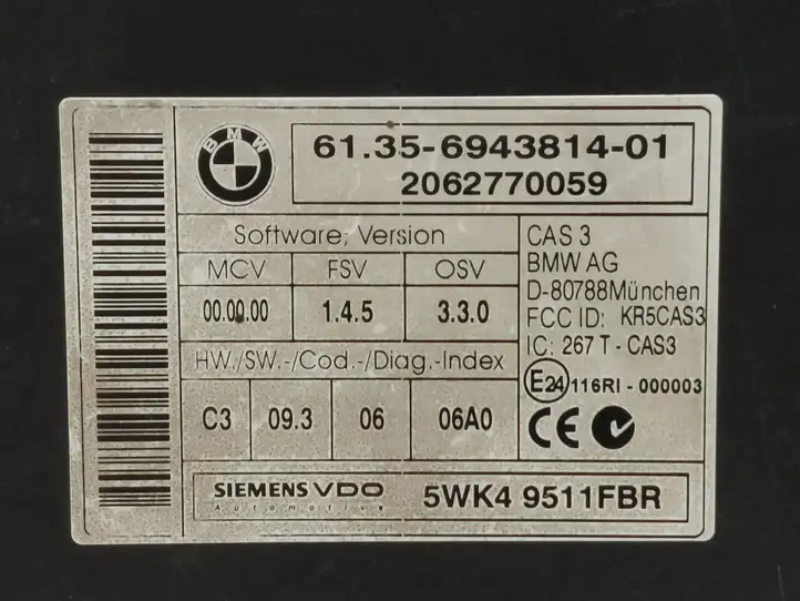 BMW 3 E90 E91 (2005 - 2012) 6135694381401 Модуль комфорта — фото 2