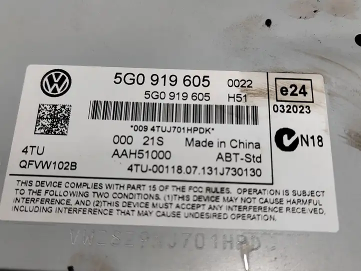 Volkswagen Golf VII (2013 - 2019) 5G0919605 Магнитола / мультимедийная система — фото 3