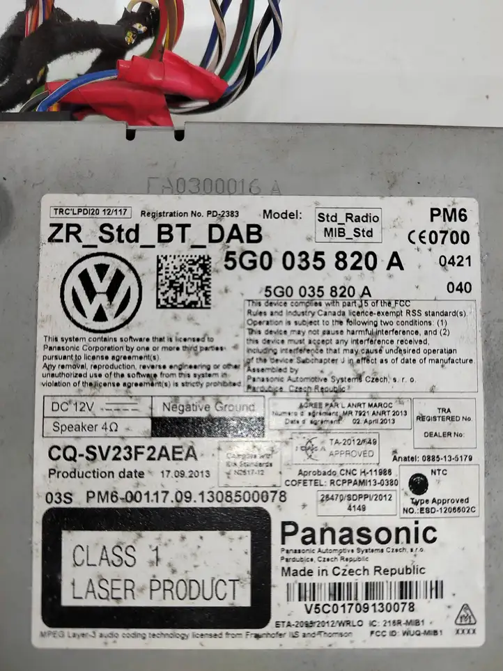 Volkswagen Golf VII (2013 - 2019) 5G0035820A Магнитола / мультимедийная система — фото 4