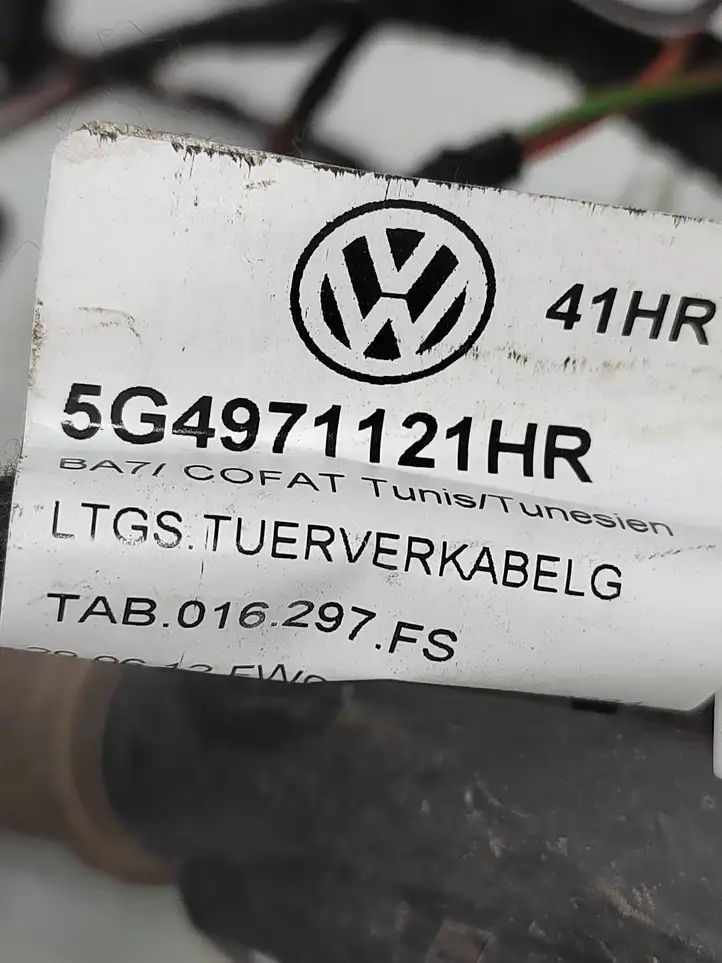 Volkswagen Golf VII (2013 - 2019) 5G4971121HR Проводка передней двери — фото 2