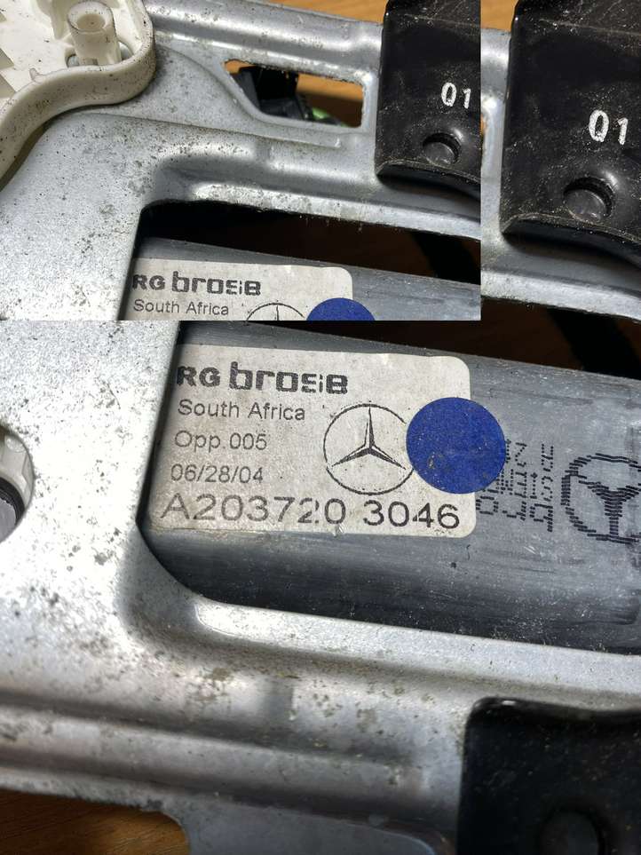 Mercedes-Benz C W203 (2000 - 2007)  A2037203046 Передний комплект электрического механизма для подъема окна