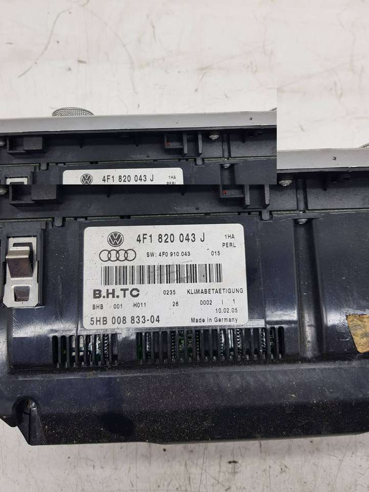 Audi A6 (2004 - 2008)  4F1820043J Блок управления кондиционером