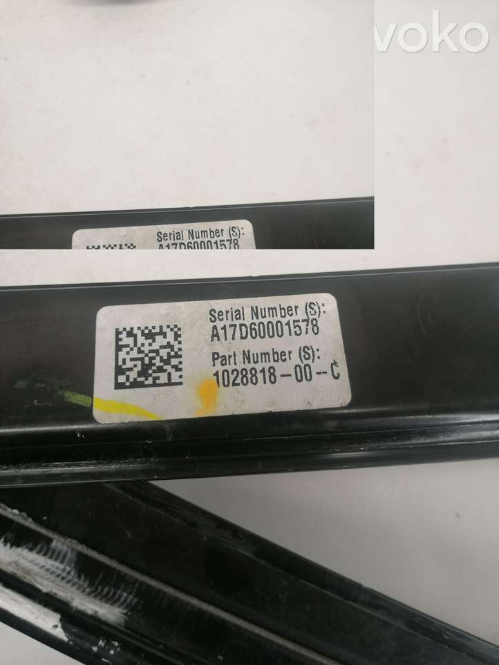 Tesla Model X (2015 - 2021)  102881800C Передний комплект электрического механизма для подъема окна