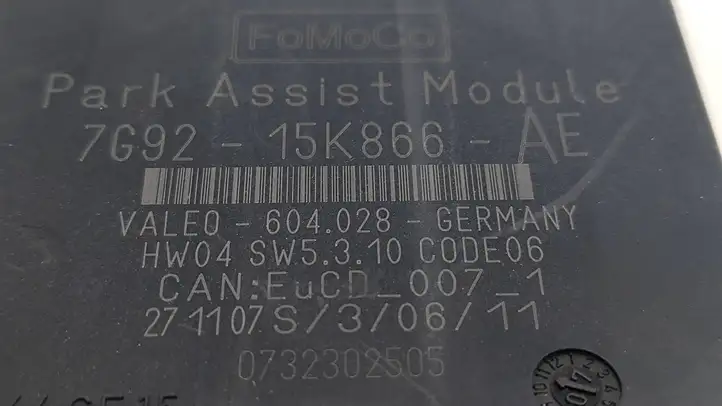 Ford Mondeo MK IV (2007 - 2014) 7G9215K866AE Блок управления парктрониками — фото 2