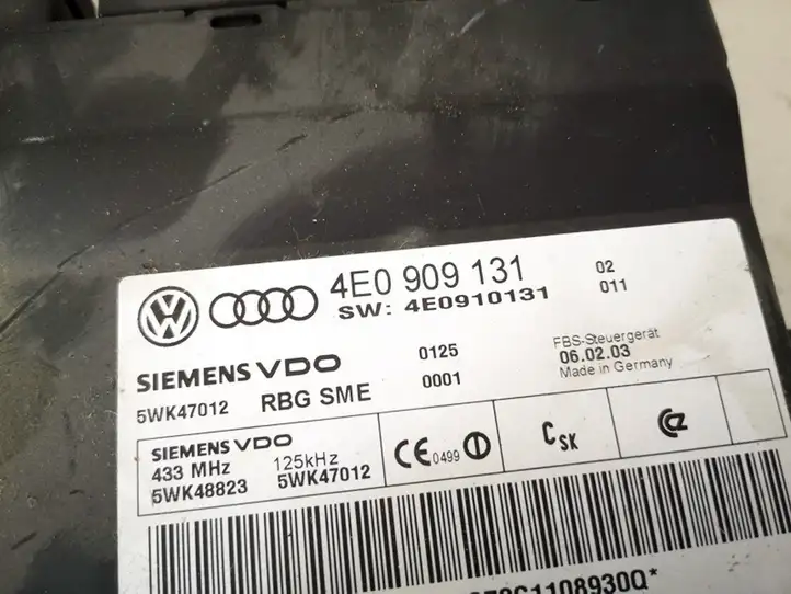 Audi A8 S8 D3 4E (2002 - 2005) 4e0909131 Модуль комфорта — фото 2