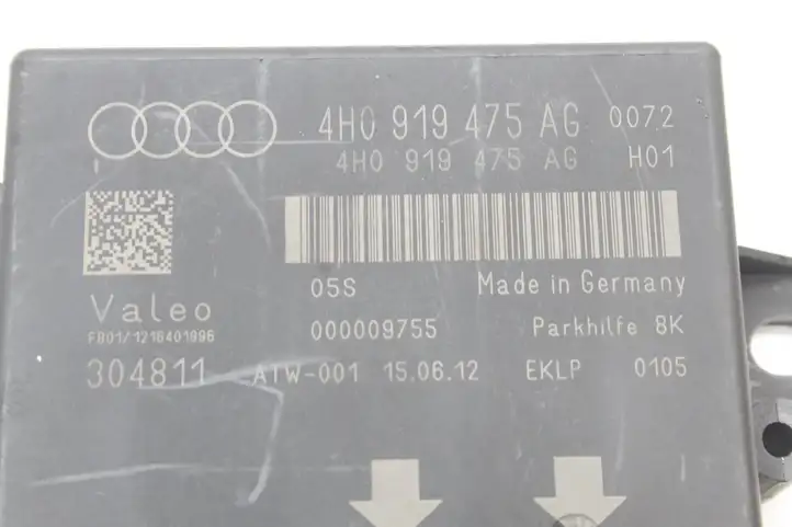 Audi A8 S8 D4 4H (2010 - 2014) 4H0919475AG Блок управления парктрониками — фото 4