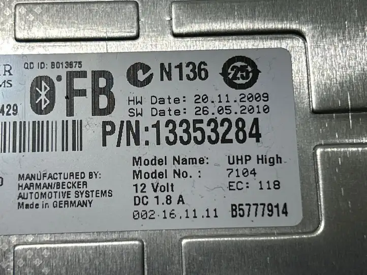Opel Astra J (2009 - 2012) 13353284 Bluetooth модуль — фото 3