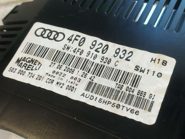 Audi A6 (2004 - 2008)  4F0920932 Спидометр (приборный щиток)