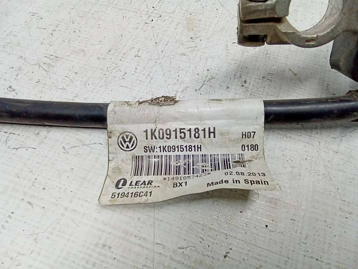 Volkswagen Caddy (2010 - 2015)  1K0915181H Минусовый провод (аккумулятора)