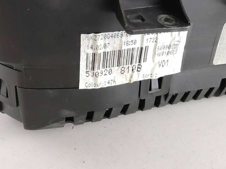 Skoda Roomster (2006 - 2010)  5J0920810B Спидометр (приборный щиток)