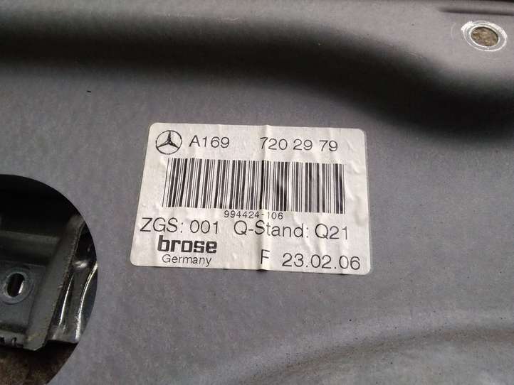 Mercedes-Benz B-class W245 (2005 - 2008)  A1697202979 Механизм для электрического подъема окон передней двери (без двигателя)