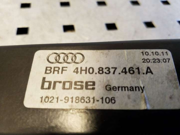 Audi A8 (2010 - 2014)  4H0837461A Механизм для электрического подъема окон передней двери (без двигателя)