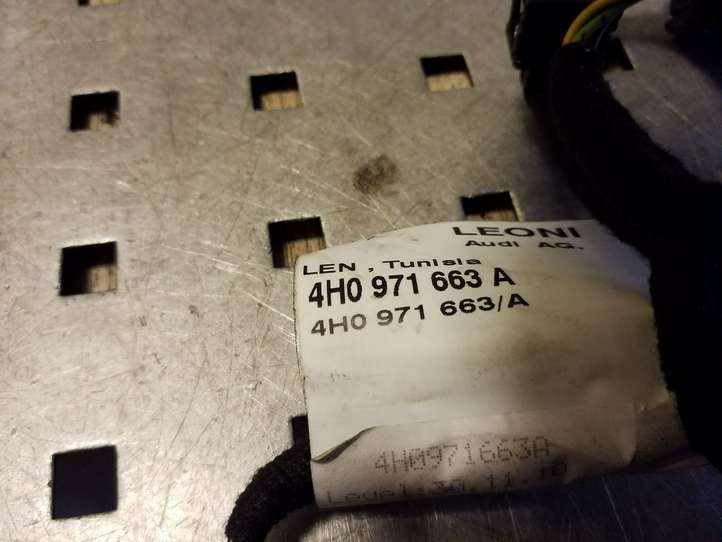 Audi A8 (2010 - 2014)  4H0971663A Проводка передних дверей