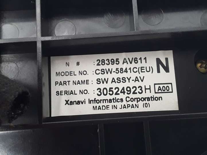 Nissan Primera (2001 - 2008)  28395AV611 Блок управления кондиционера воздуха / климата/ печки (в салоне)