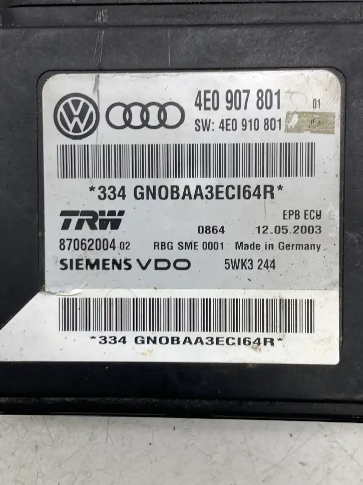 Audi A8 S8 D3 4E (2002 - 2005) 4E0907801 Блок управления стояночным тормозом — фото 2