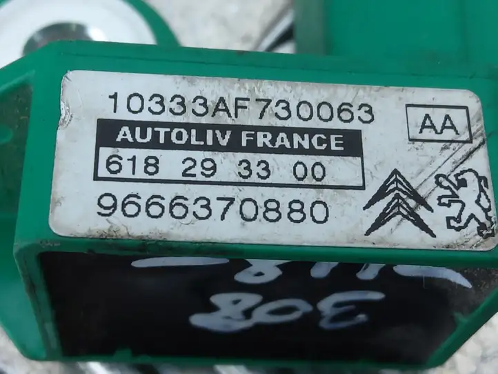 Peugeot 308 (2007 - 2013) 9666370880 Датчик удара SRS — фото 3