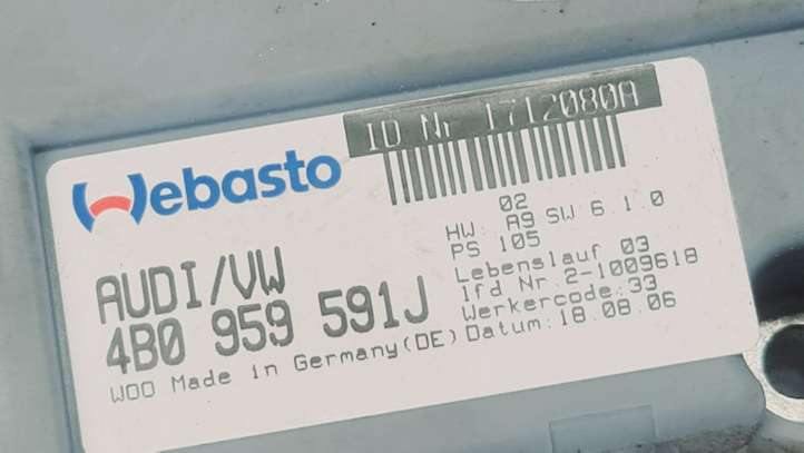 Volkswagen PASSAT B6 (2005 - 2010)  4B0959591J Двигатель привода люка-крыши