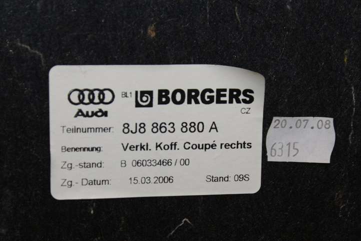 Audi TT (2006 - 2010)  8J8863880A Боковая панель