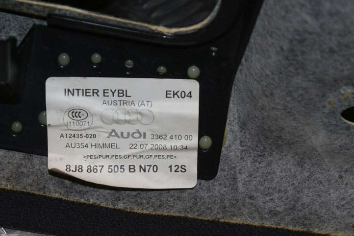 Audi TT (2006 - 2010)  8J8867505B Комплект потолка