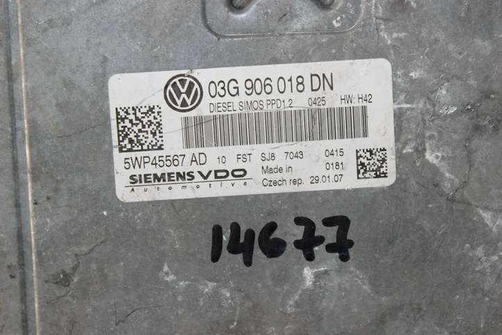 Audi A3/S3 8P (2003 - 2005)  03G906018DN Блок управления двигателя