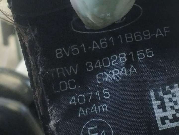 Ford Fiesta (2009 - 2012)  8V51A611B69AF Задний ремень безопасности