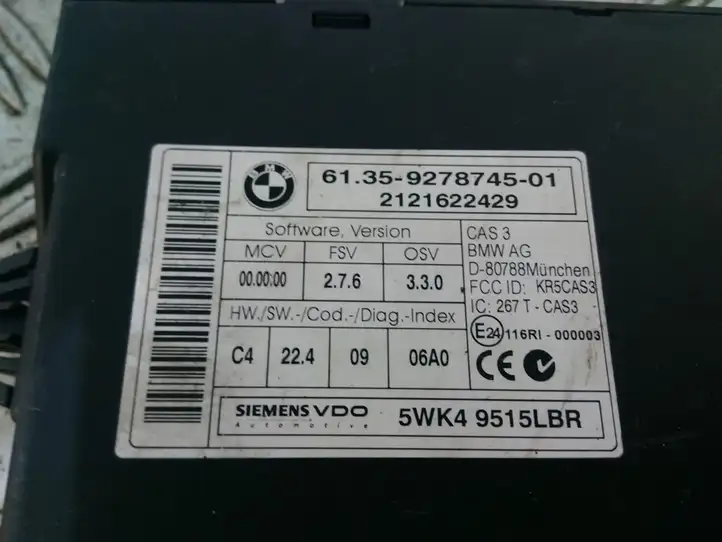 BMW 3 E90 E91 (2005 - 2012) 9278745 Модуль комфорта — фото 2