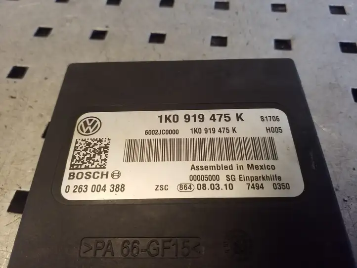 Volkswagen Eos (2010 - 2015) 1K0919475K Блок управления парктрониками — фото 2