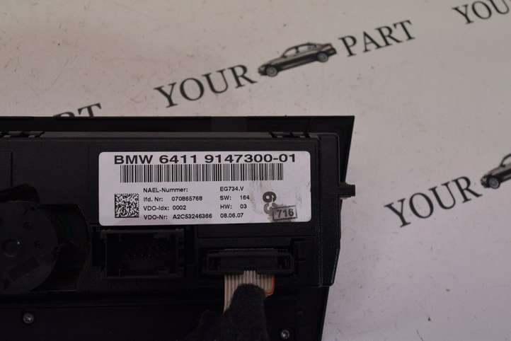 BMW 3 E90 E91 (2005 - 2012)  9147300 Блок управления кондиционера воздуха / климата/ печки (в салоне)