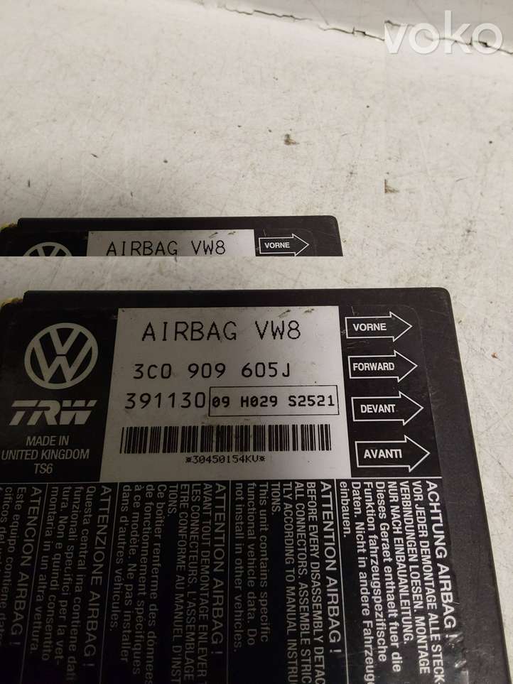 Volkswagen PASSAT B6 (2005 - 2010)  3C0909605J Блок управления надувных подушек