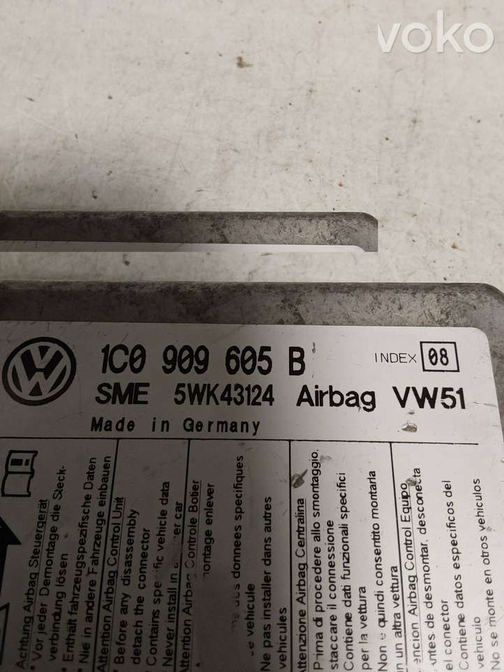 Volkswagen PASSAT B5.5 (2001 - 2005)  1C0909605B Блок управления надувных подушек