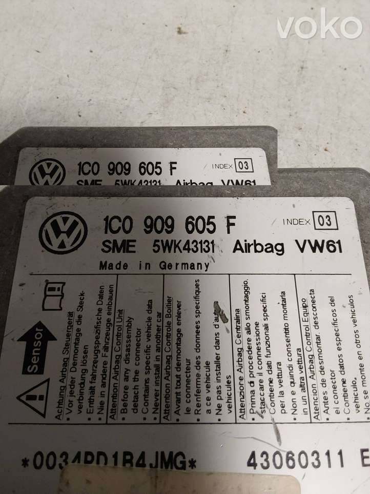 Volkswagen Sharan (2003 - 2010)  1C0909605F Блок управления надувных подушек
