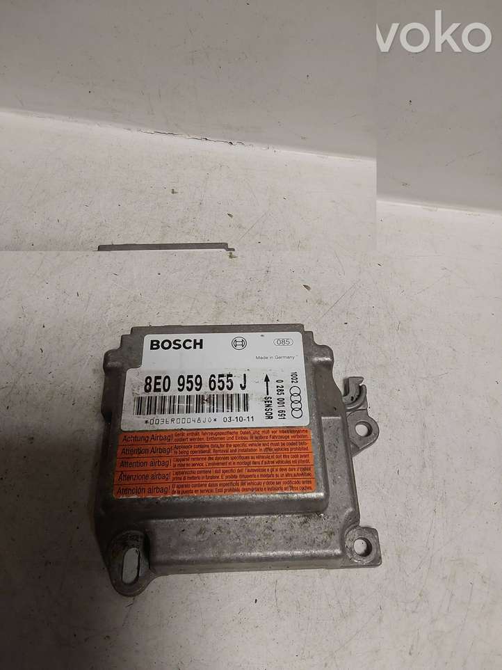Audi A4 (2000 - 2006)  8E0959655J Блок управления надувных подушек