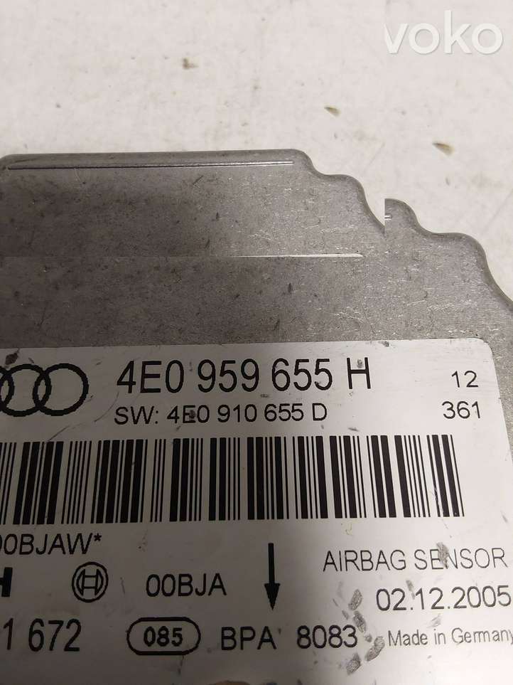 Audi A8 (2005 - 2007)  4E0959655H Блок управления надувных подушек