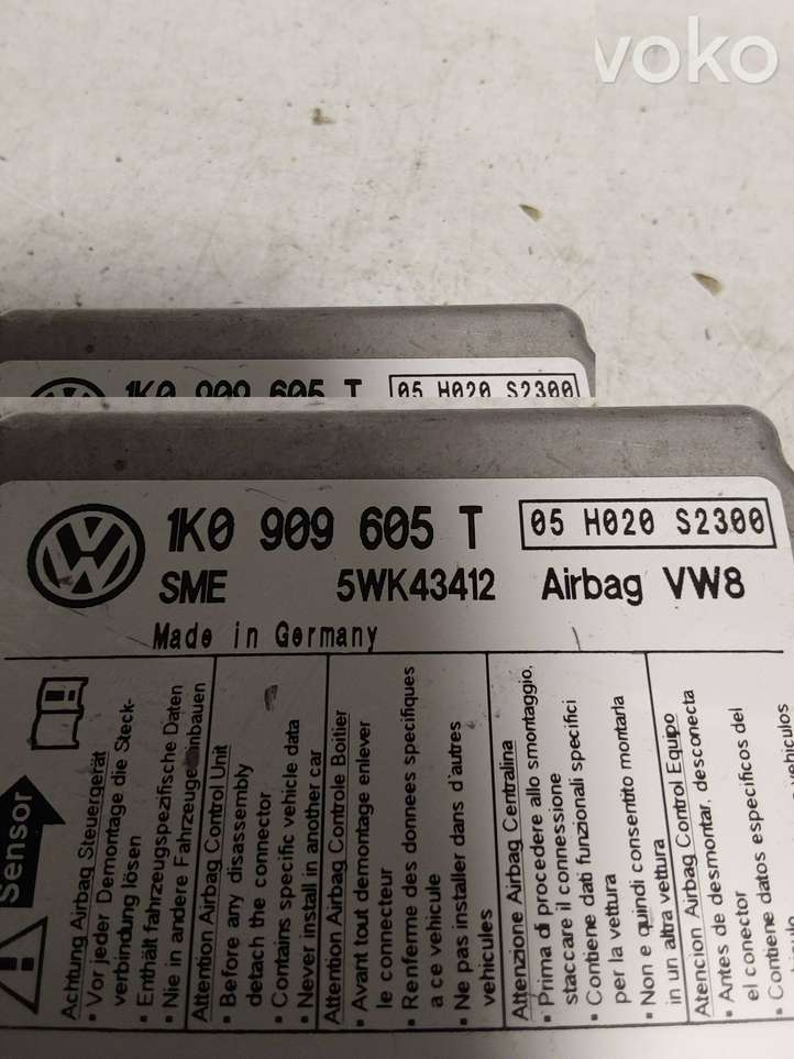 Volkswagen Golf Plus (2004 - 2008)  1K0909605T Блок управления надувных подушек