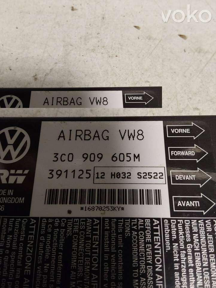 Volkswagen PASSAT B6 (2005 - 2010)  3C0909605M Блок управления надувных подушек