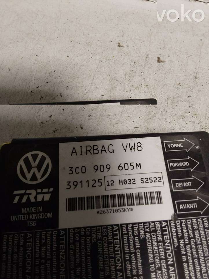 Volkswagen PASSAT B6 (2005 - 2010)  3C0909605M Блок управления надувных подушек