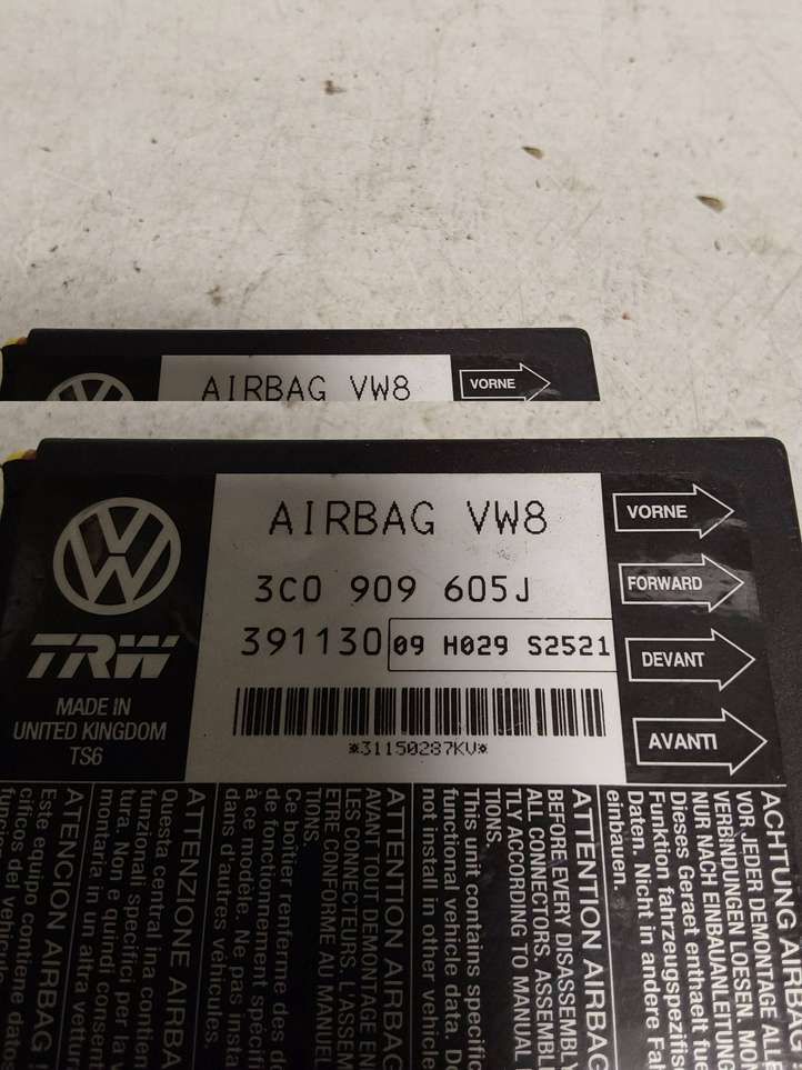 Volkswagen PASSAT B6 (2005 - 2010)  3C0909605J Блок управления надувных подушек