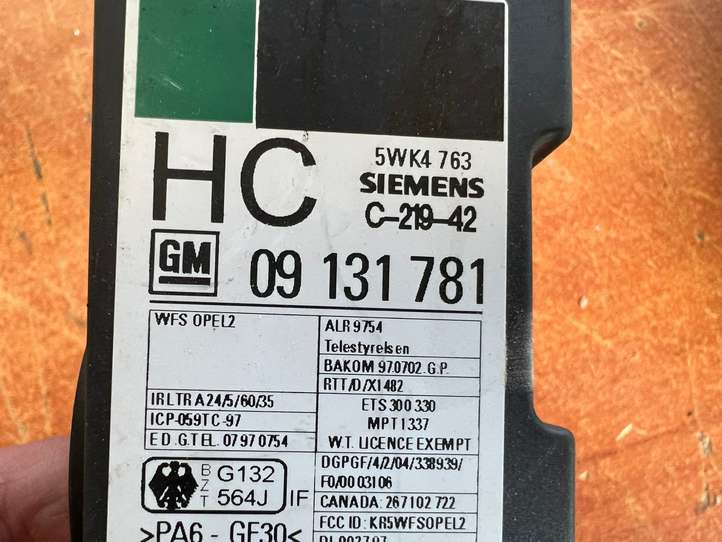 Opel Astra (1998 - 2004)  09131781 Блок управления иммобилайзера