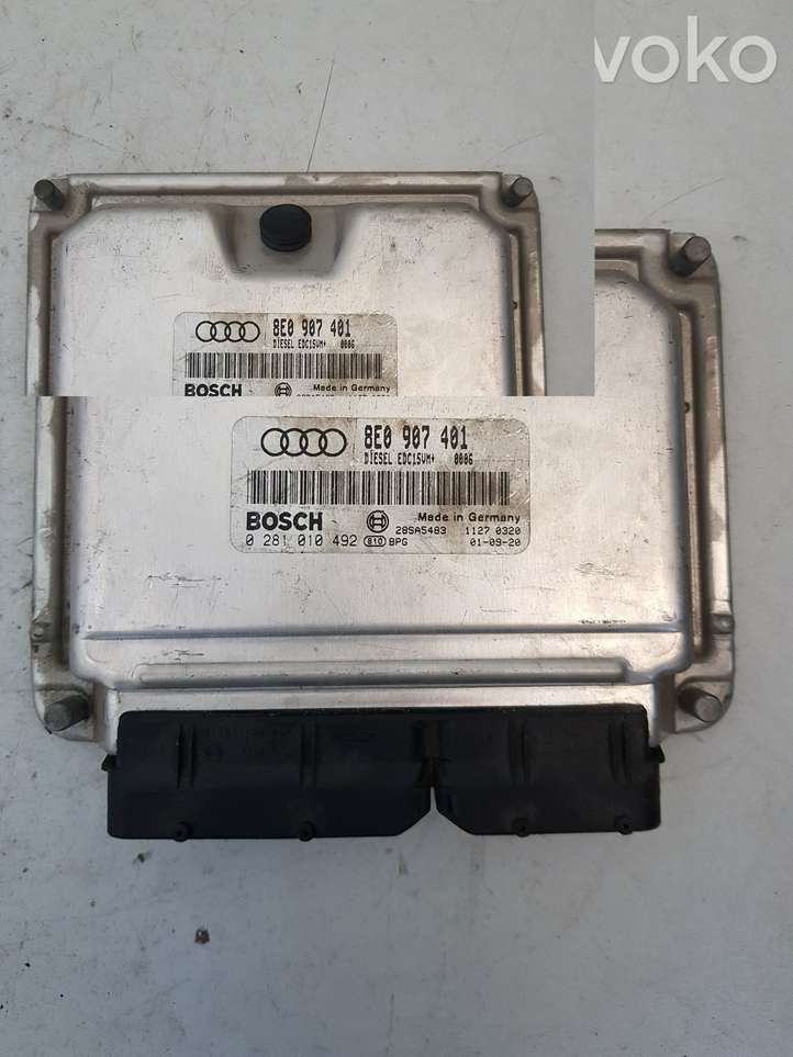 Audi A4 (2000 - 2006)  8E0907401 Блок управления двигателя