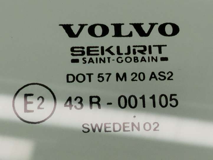 Volvo S60 (2000 - 2004)  001105 Основное стекло передних дверей (четырехдверного автомобиля)