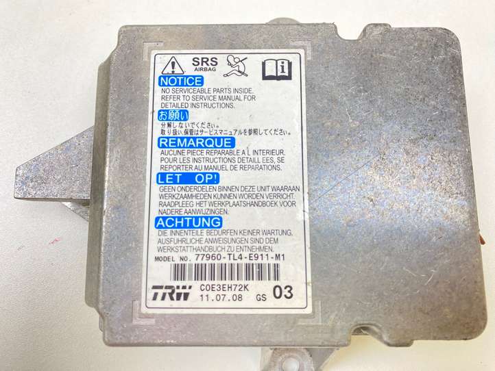 Honda Accord (2008 - 2016)  77960TL4E911M1 Блок управления надувных подушек