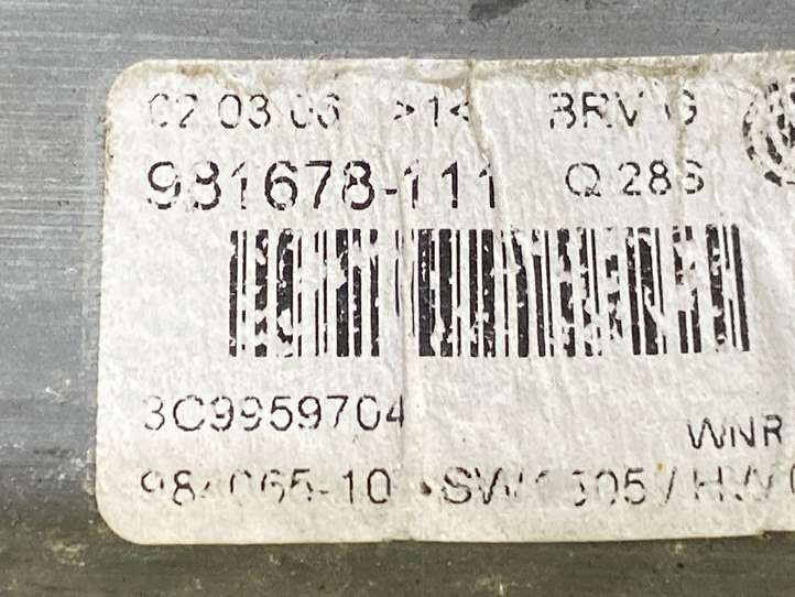 Volkswagen PASSAT B6 (2005 - 2010)  3C9959704 Механизм подъема окон задней двери