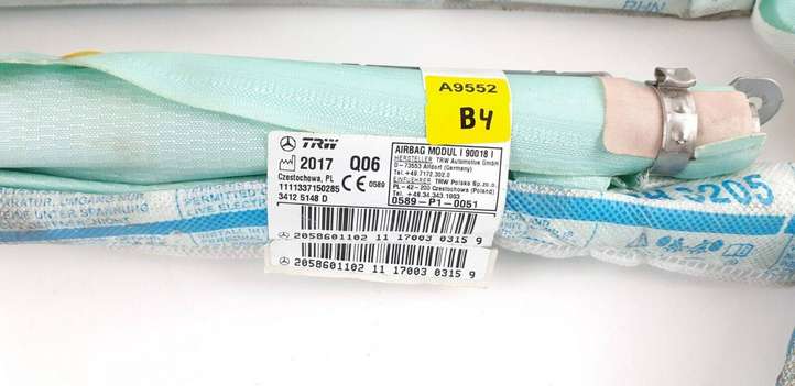 Mercedes-Benz C W205 (2014 - 2021)  A2058601102 Звукоизоляция крыши