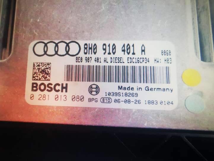 Audi A4 (2004 - 2009)  8H0910401A Блок управления двигателя