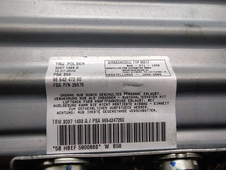 Citroen C4 Picasso (2006 - 2013)  9654247280 Подушка безопастности пассажира