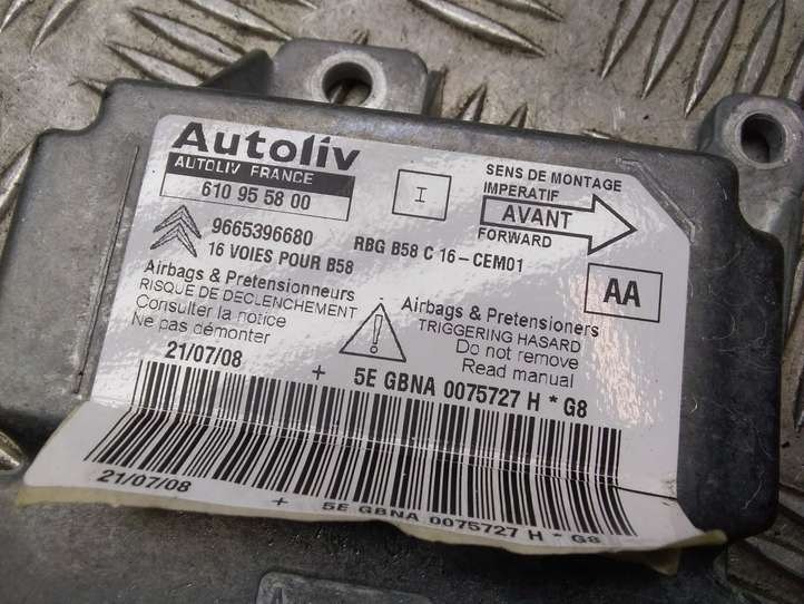 Citroen C4 Picasso (2006 - 2013)  9665396680 Блок управления надувных подушек