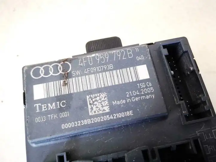 Audi A6 S6 C6 4F (2004 - 2008) 4f0959792b Блок управления дверью — фото 2