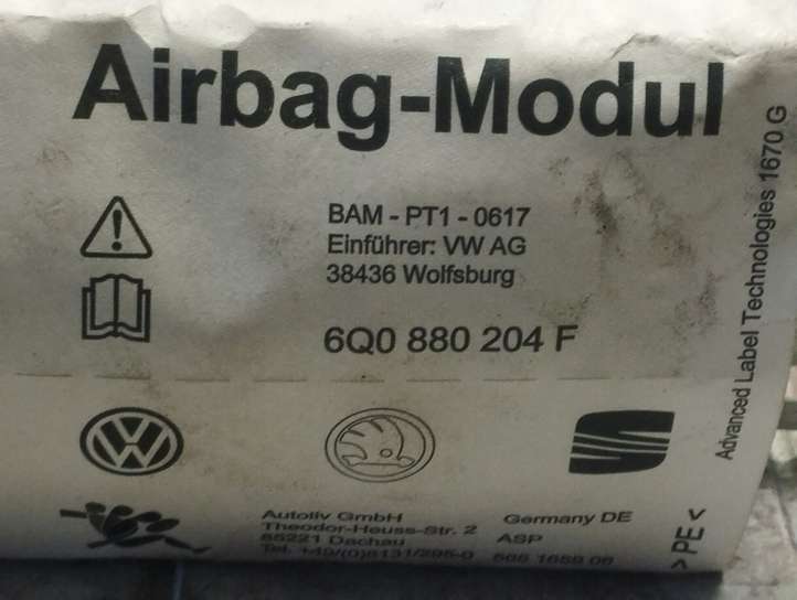 Skoda Fabia Mk1 (6Y) (1999 - 2007)  6Q0880204F Подушка безопастности пассажира