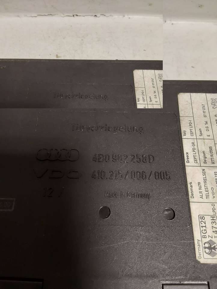 Audi A6 (2001 - 2004)  4B0962258D Mодуль kомфортa