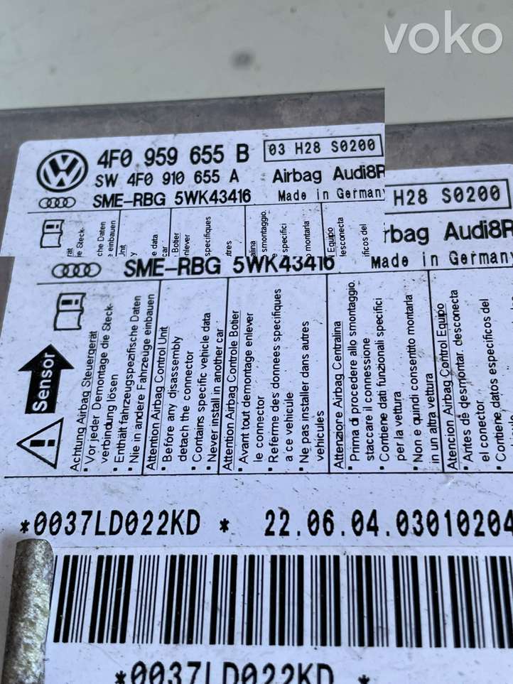 Audi A6 (2004 - 2008)  4F0959655B Блок управления надувных подушек